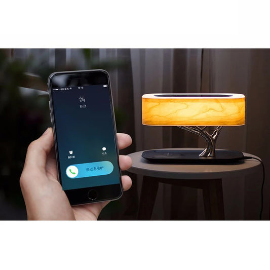 Wireless Wood Speaker luxury Lamp.