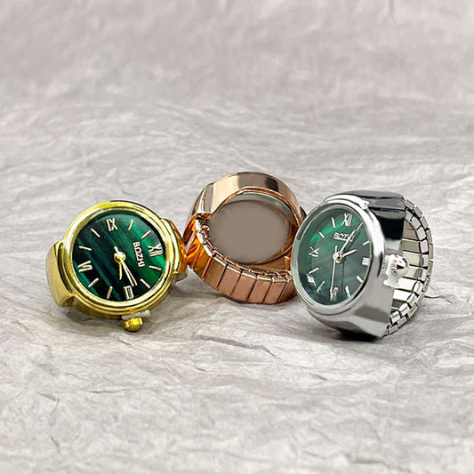 Quartz Finger Watch Ring for Men Women.