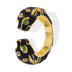 Black Vintage Animal Delicate Ring for Girls.