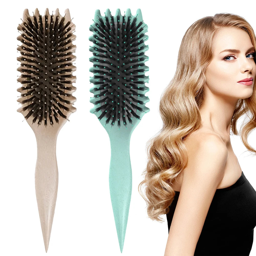 Curls Styling Brush Bristle Detangling Hair.