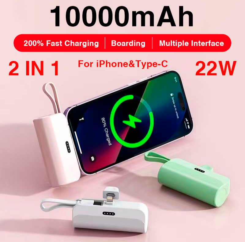 Mini Power Bank 2 in 1.