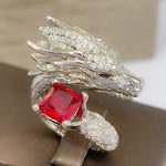 Vintage Dragon Shaped Finger Rings For Men Women