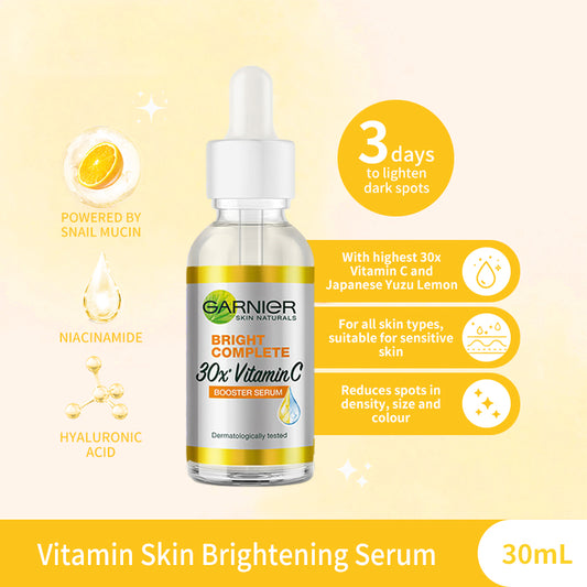 Garnier Bright Complete 30x Vitamin C Niacinamide.