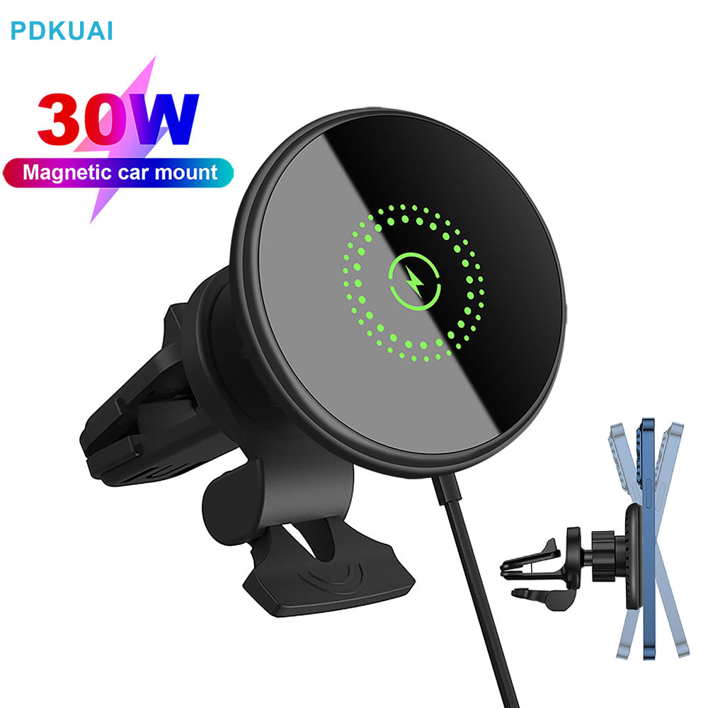 NEW 30W Magnetic Car Wireless Charger