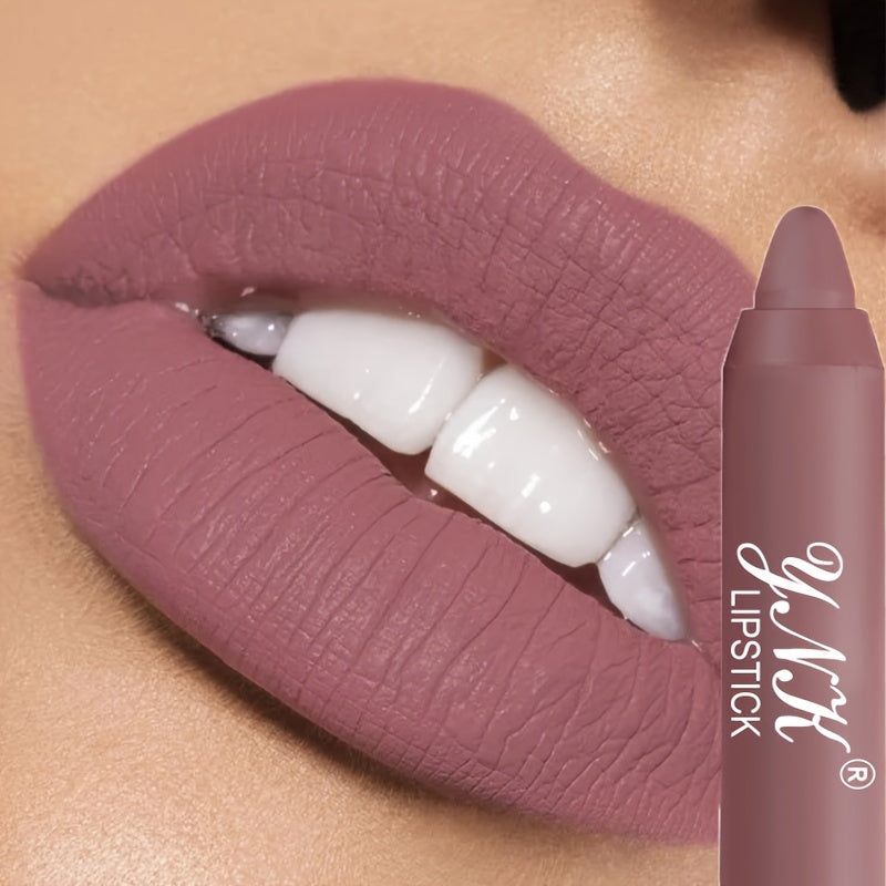 Matte lipstick pencil, Velvet finish, Long-lasting lip color, Waterproof lipstick, 12 vibrant colors, Lip pencil set, Makeup essentials, Lipstick collection, Smooth application, Bold lip colors, Matte lip pencil, Cosmetics beauty, Lip makeup, Lipstick gift, Lipstick kit,