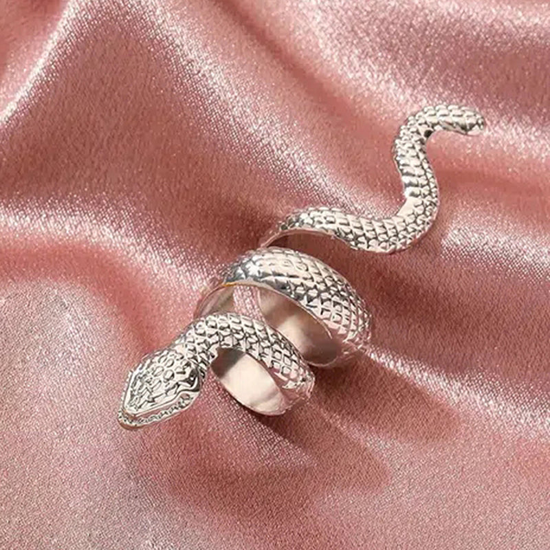 CAOSHI Fashion Party Opening Ring with Snake Shape Design Stylish Female Animal Jewelry for Daily Life Adjustable Accessories