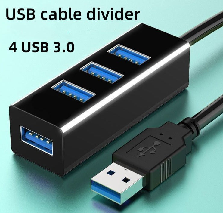 Portable 4-Port USB 3.0 Hub High Speed USB Cable Divider Charger Extension Cables USB Splitter Adapter OTG For Phone PC 30/120cm