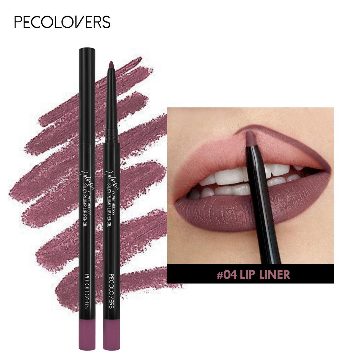 Waterproof Matte Lipliner Pencil Red Contour.