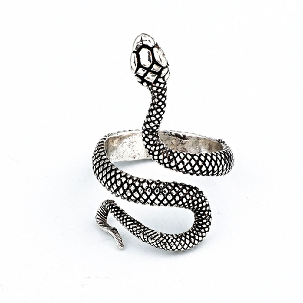 Lovely Snake Shape Open Adjustable Finger Ring for Women Simple Ring Fine Jewelry Girl Gift