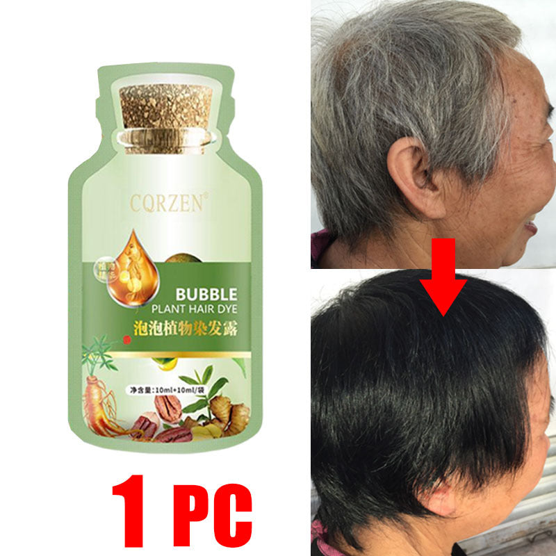 Gray White Hair Treatment Shampoo White To Black Natural Color.