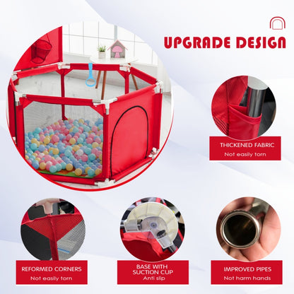 Baby Playpen Large 6 Sides Play Pen For Babies And Toddlers With Breathable Mesh