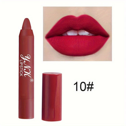 1PC 12Colors Lipsticks Pencil Waterproof Lasting.