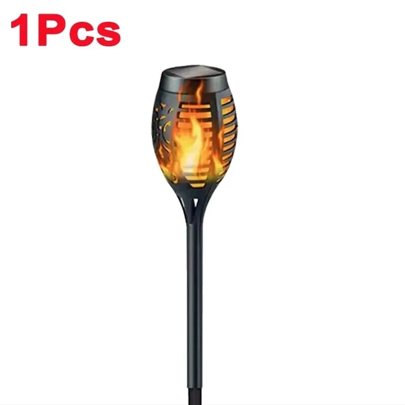 12LED Solar Flame Torch Light Waterproof