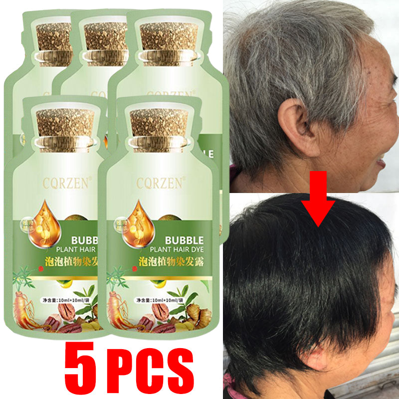 Gray White Hair Treatment Shampoo White To Black Natural Color.