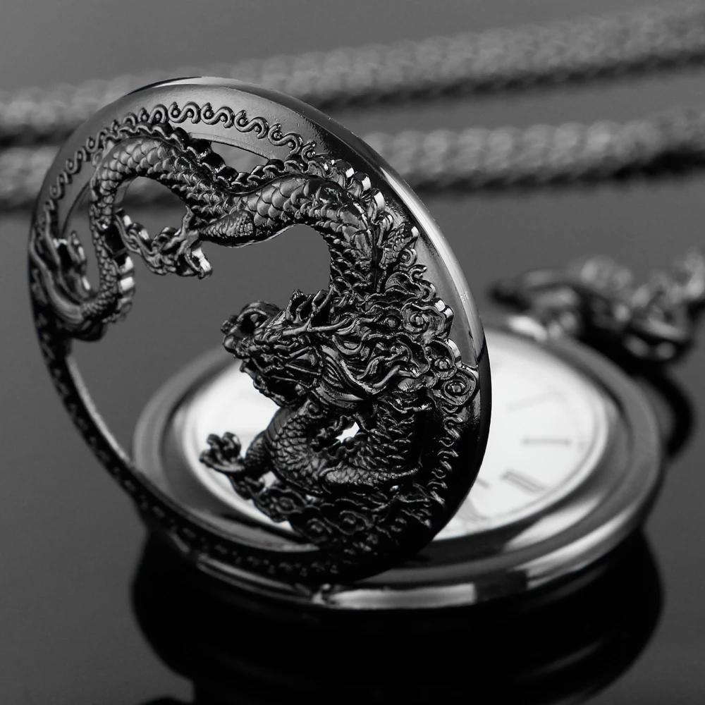 Zodiac Dragon Quartz Pocket Watch Vintage.