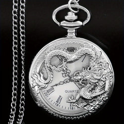 Zodiac Dragon Quartz Pocket Watch Vintage.