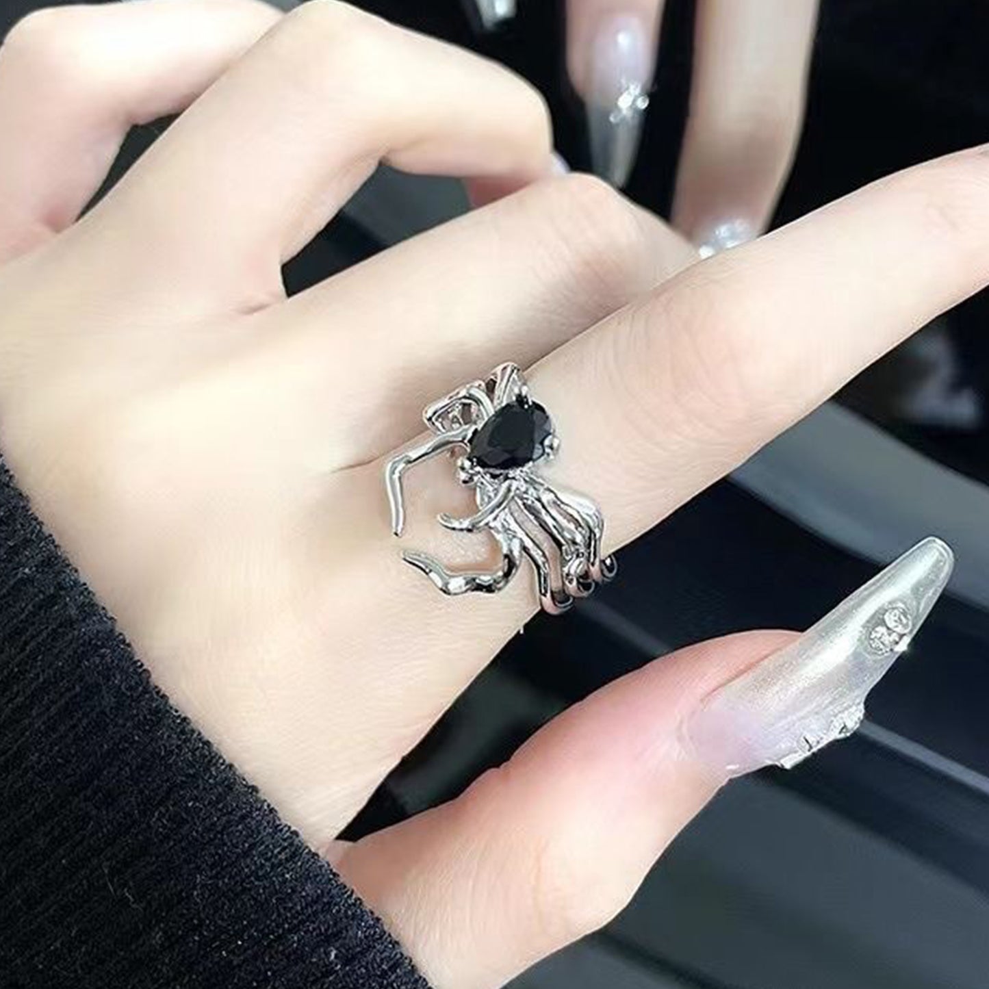 Lovely Snake Shape Open Adjustable Finger Ring for Women Simple Ring Fine Jewelry Girl Gift