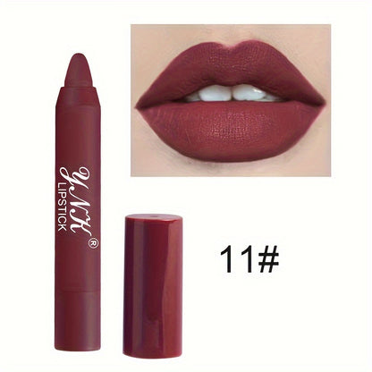 1PC 12Colors Lipsticks Pencil Waterproof Lasting.