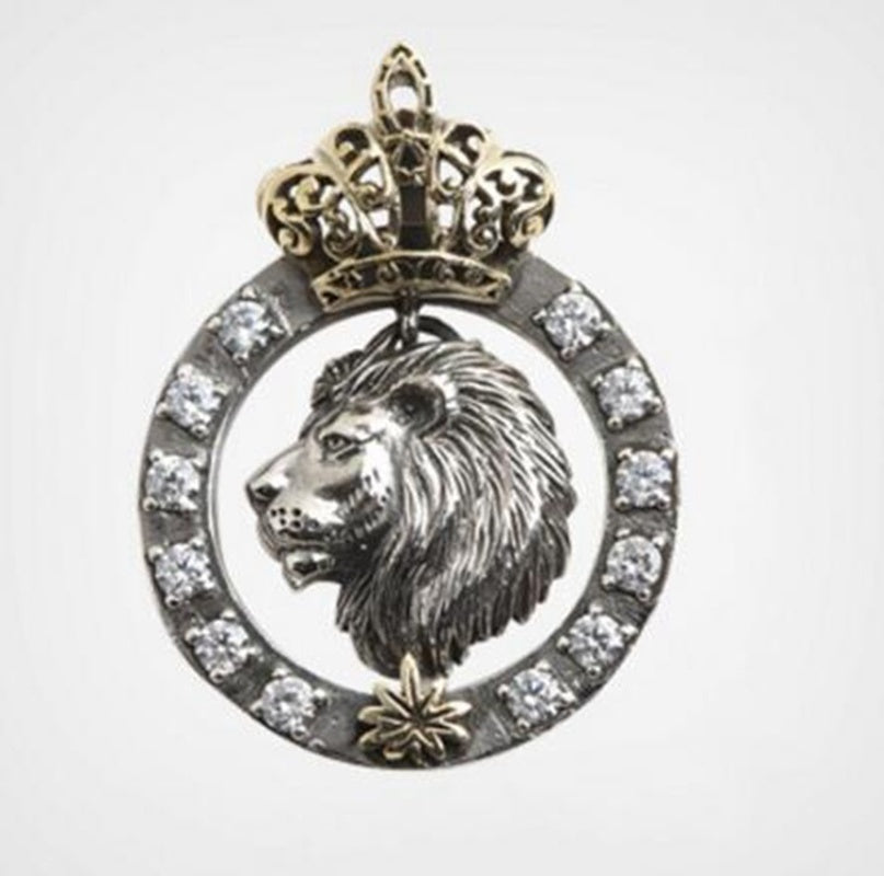 Exquisite charm trendy domineering war horse tiger animal pendant necklace men's hip-hop rock party jewelry gift