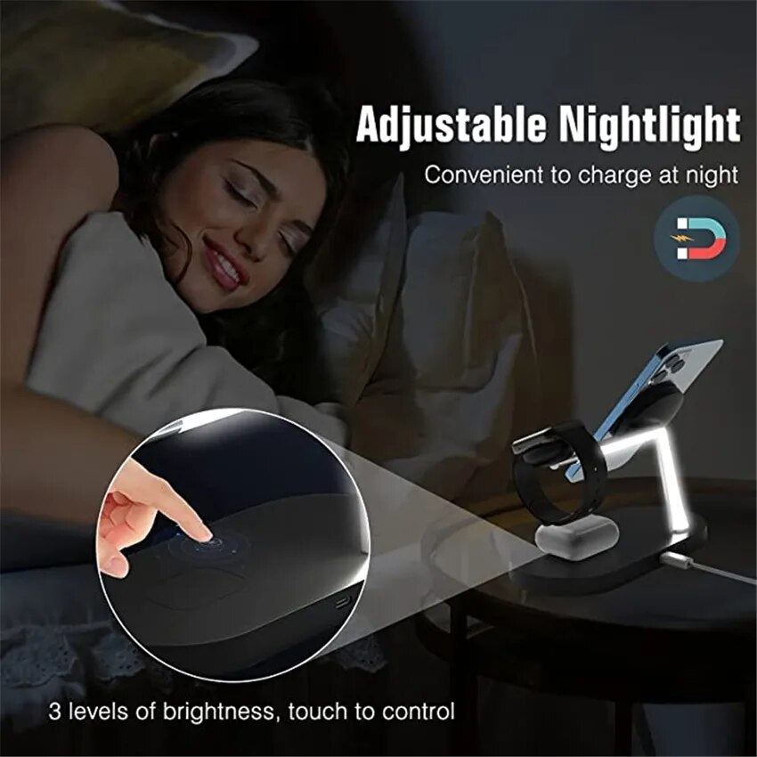 3-in-1 Magnetic Wireless Charger Stand For iPhone.