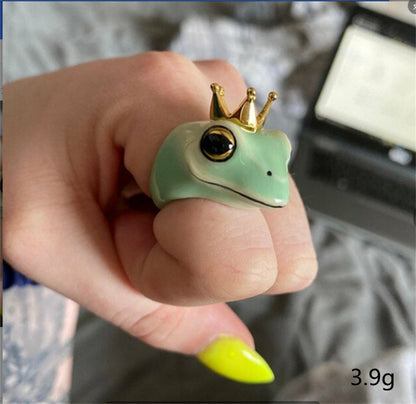 Female Personality Fashion Jewelry New Simple Fashion Cute Frog Shape Ring Student Gift Kawaii Fashion Jewelry Fashion Jewelry