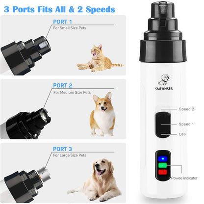 Painless USB Charging Dog Nail Grinders.