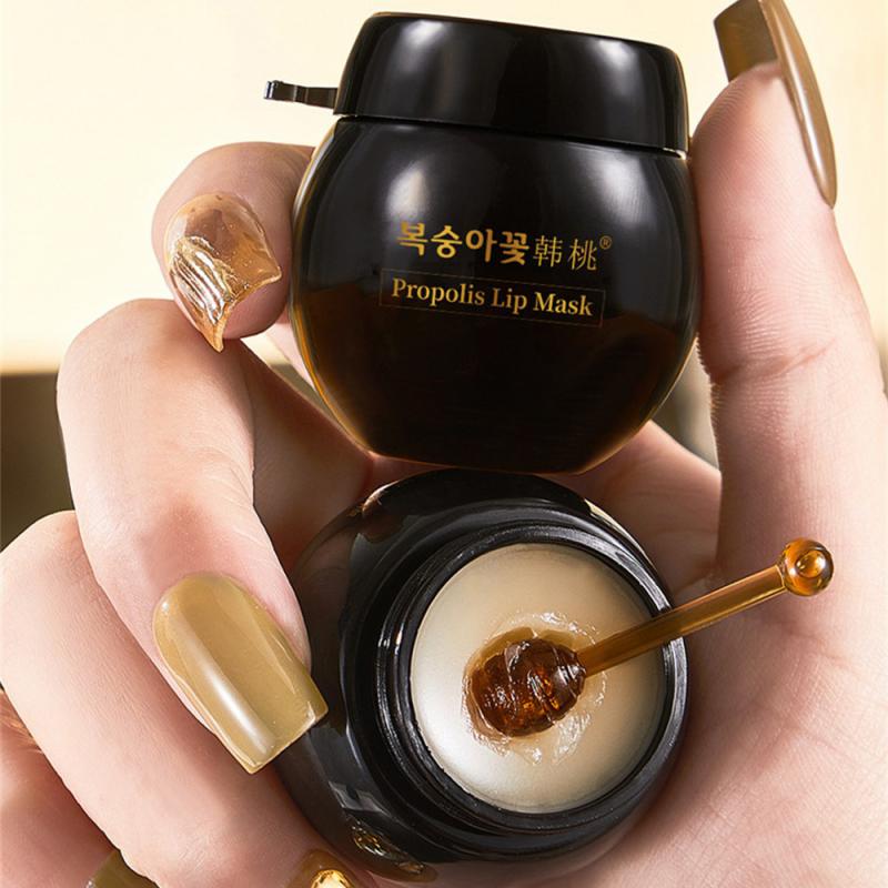 Propolis Lip Mask With Lip Brush Moisturizing Repair Lip.