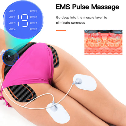 EMS Hips Trainer Massage Electric Butt Muscle Stimulator Fitness Buttocks Toner Lifting Leg Arms Slimming Massager Body Shaping