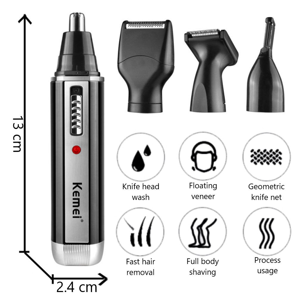 4-in-1 Rechargeable Nose Trimmer and Beard.