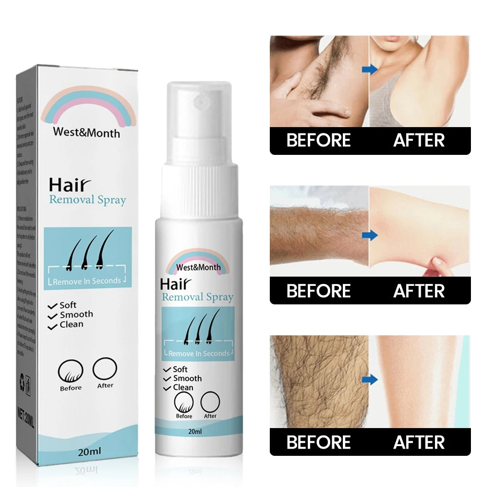 20ml Permanent Hair Removal Spray Painless Legs Arm Hair.