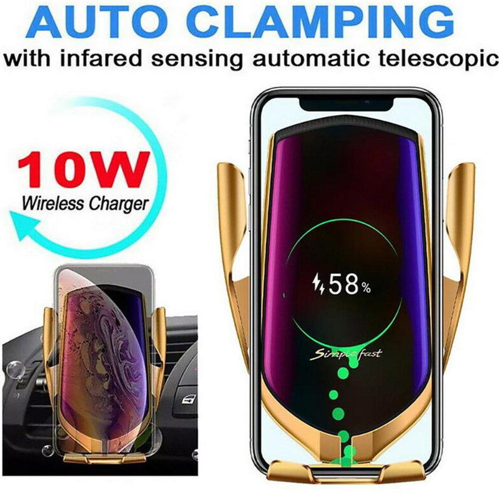 Automatic Clamping 10W Wireless Charger Car Phone.