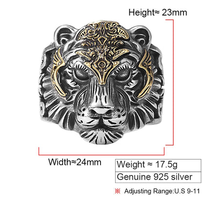 Silver King of Tiger Ring High Details.