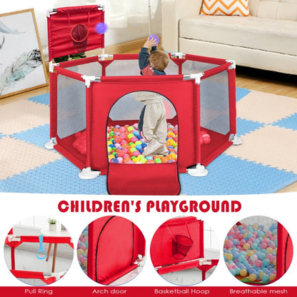 Baby Playpen Large 6 Sides Play Pen For Babies And Toddlers With Breathable Mesh