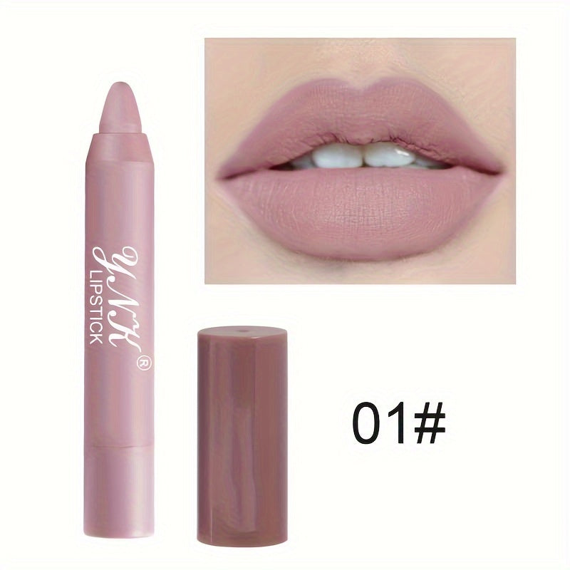 1PC 12Colors Lipsticks Pencil Waterproof Lasting.