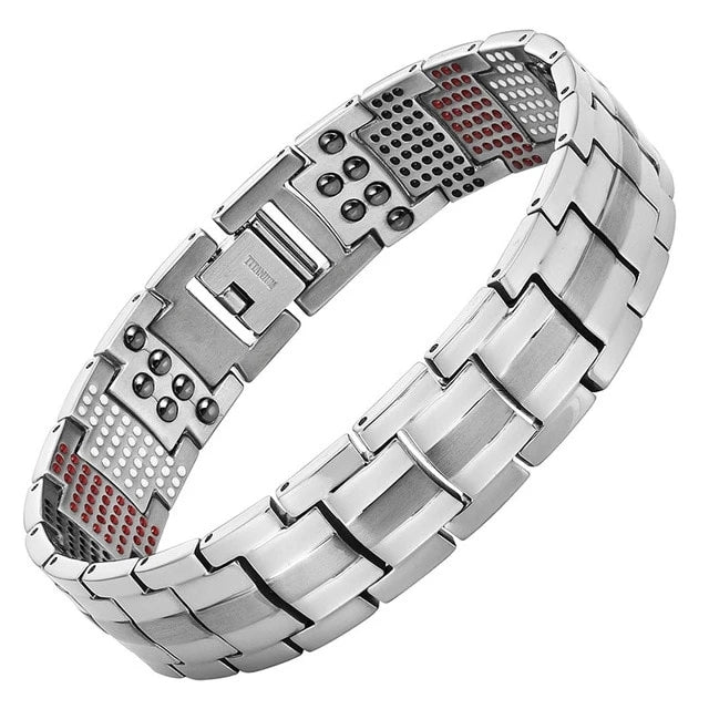 Creative Titanium Steel Bangle No Magnetic Man Charm.