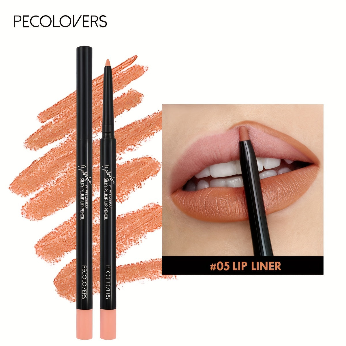 Waterproof Matte Lipliner Pencil Red Contour.