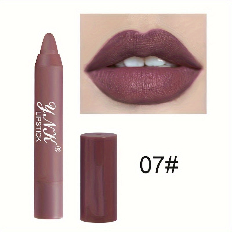 1PC 12Colors Lipsticks Pencil Waterproof Lasting.