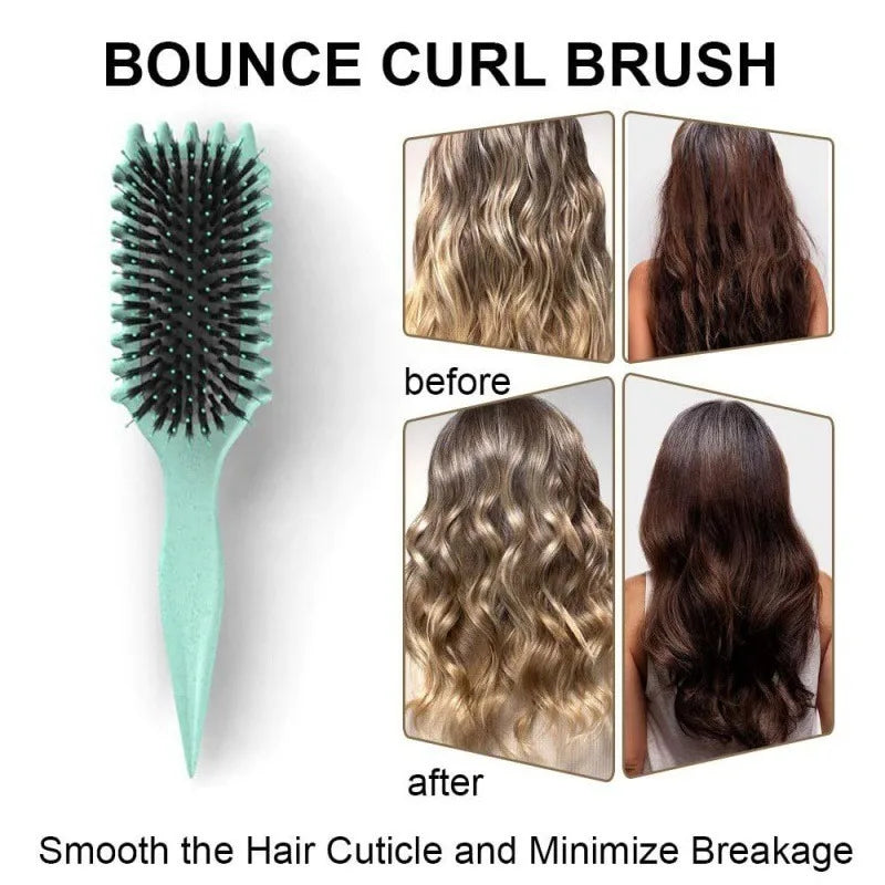 Curls Styling Brush Bristle Detangling Hair.