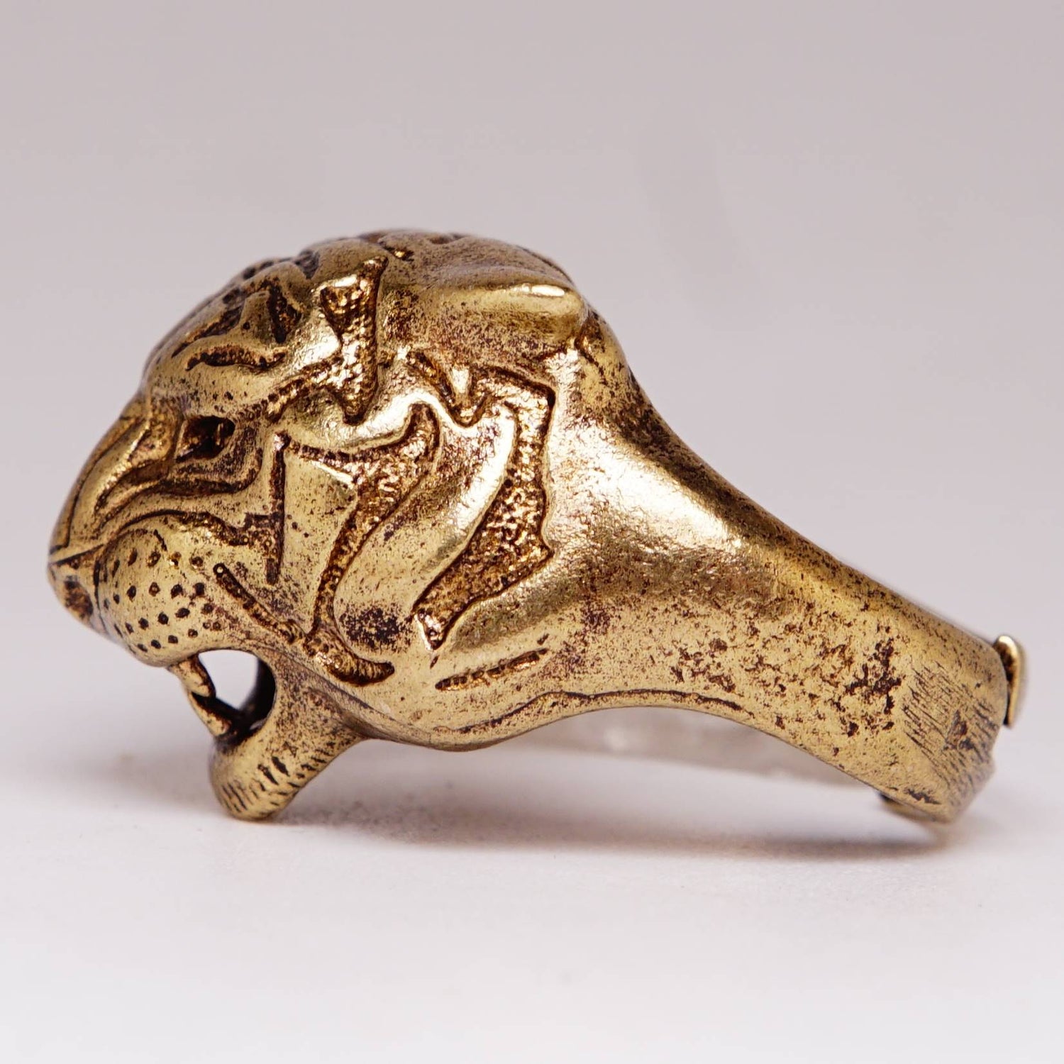 Ring male tiger head (brass, bronze) 1106 good things ring male brutal year Tiger