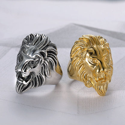 hot sale Gold silver color Stainless steel Lion &