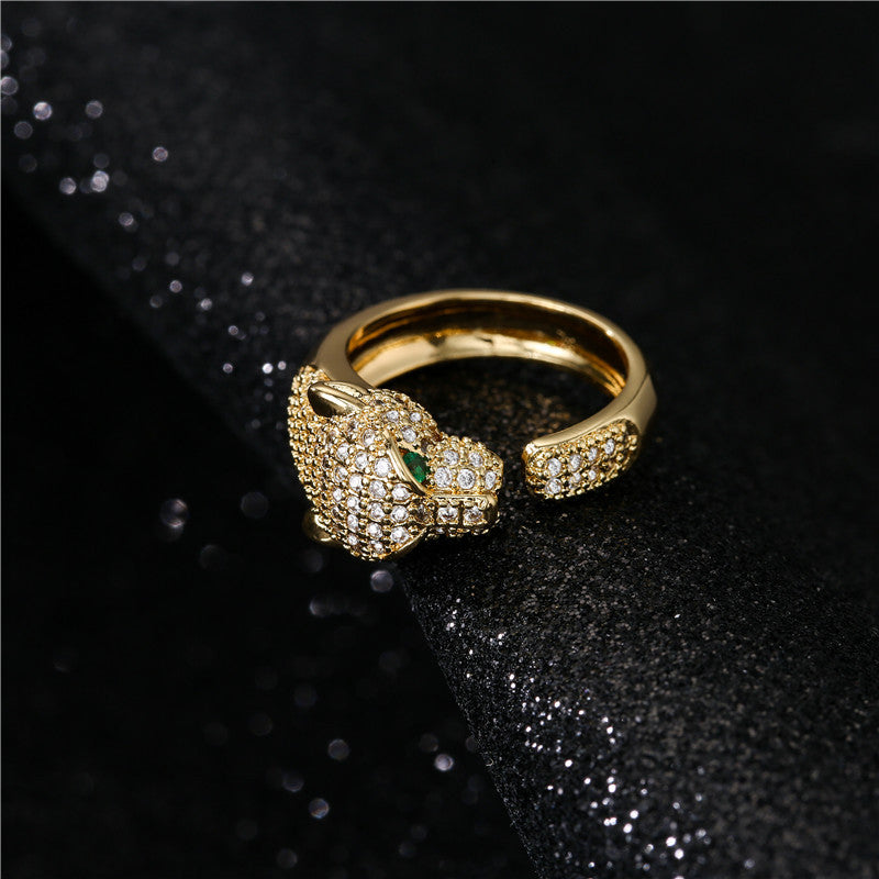 Original Gold leopard shape animal rings for men's woman wedding jewelry gold color finger rings classics Brand Jewelry