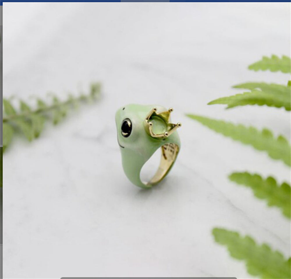 Female Personality Fashion Jewelry New Simple Fashion Cute Frog Shape Ring Student Gift Kawaii Fashion Jewelry Fashion Jewelry