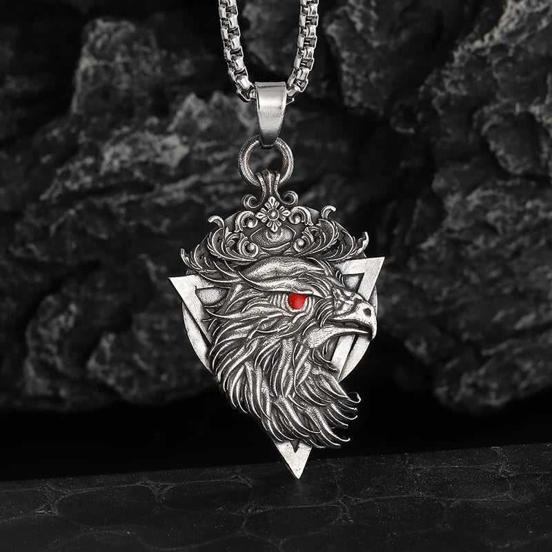 Exquisite charm trendy domineering war horse tiger animal pendant necklace men's hip-hop rock party jewelry gift