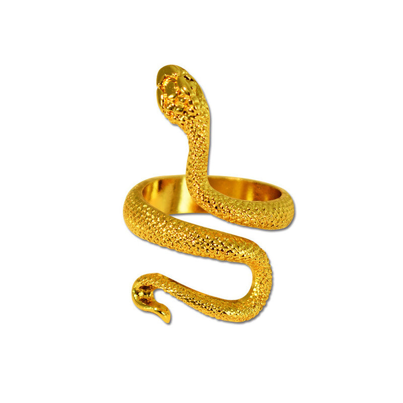 Lovely Snake Shape Open Adjustable Finger Ring for Women Simple Ring Fine Jewelry Girl Gift