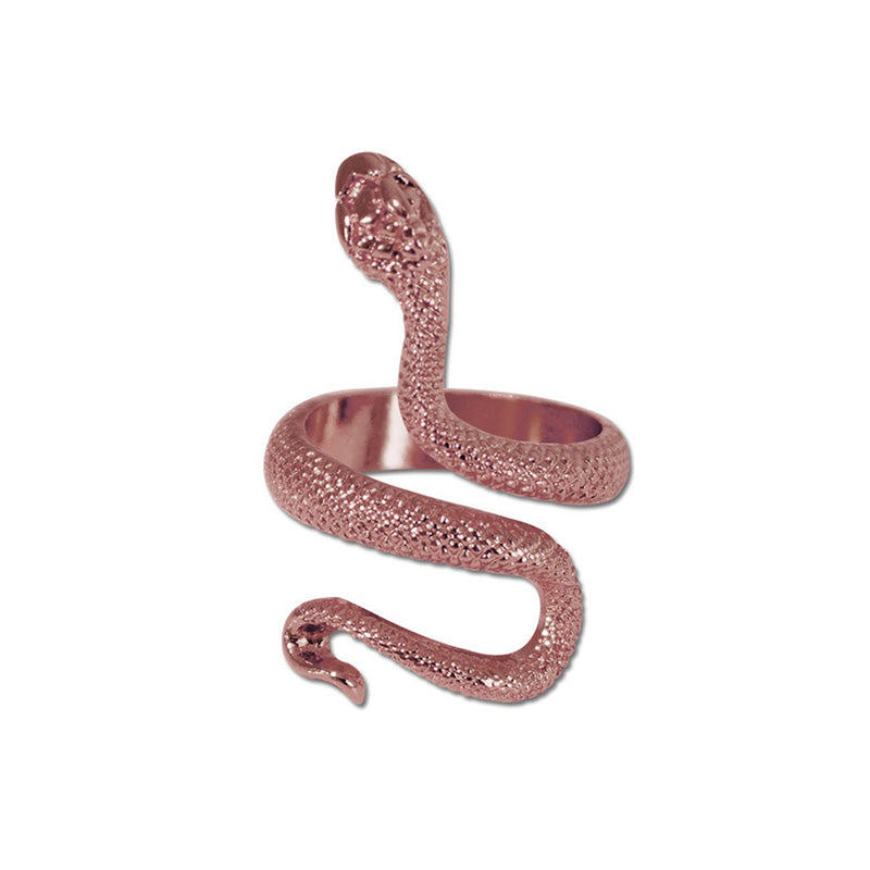 Lovely Snake Shape Open Adjustable Finger Ring for Women Simple Ring Fine Jewelry Girl Gift