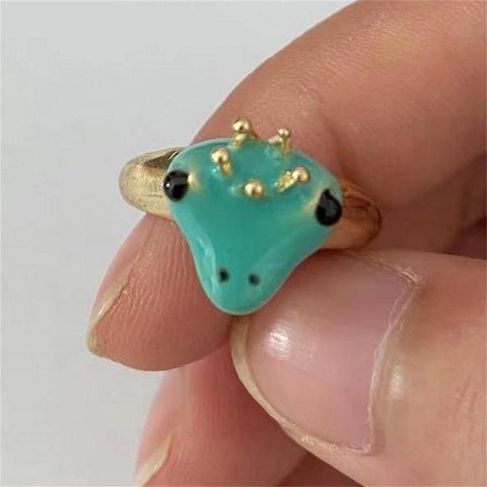 Female Personality Fashion Jewelry New Simple Fashion Cute Frog Shape Ring Student Gift Kawaii Fashion Jewelry Fashion Jewelry