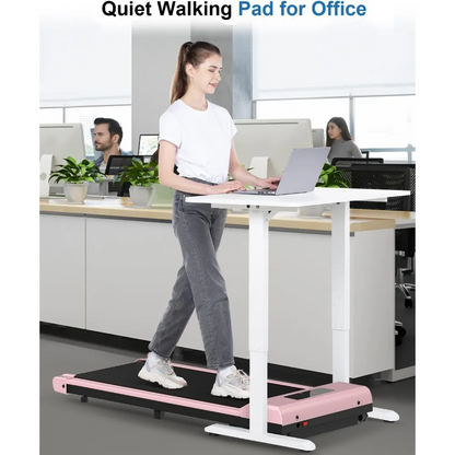 Walking Pad Treadmill 2 in 1, 6.2MPH Under Desk Treadmill Portable, Wide Running Belt, Remote Control, LED Display