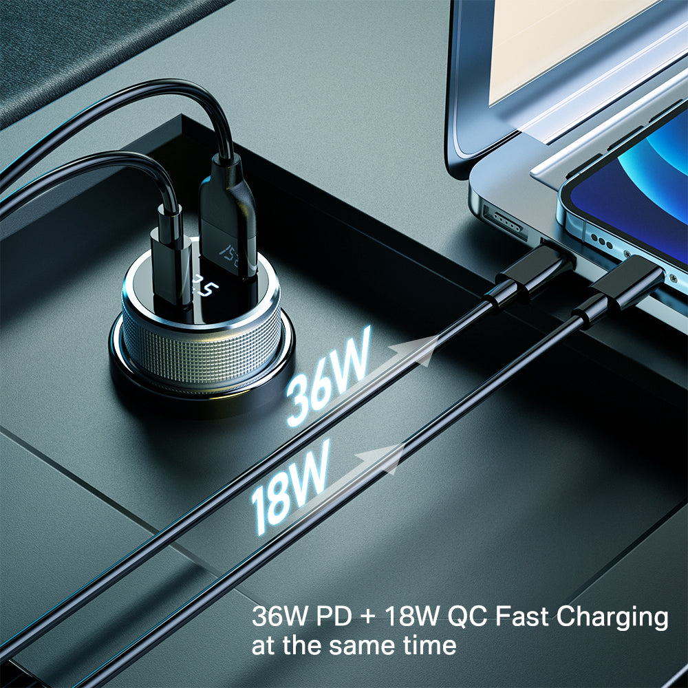 54W Car Charger Type C Fast USB C Charger for iPhone.