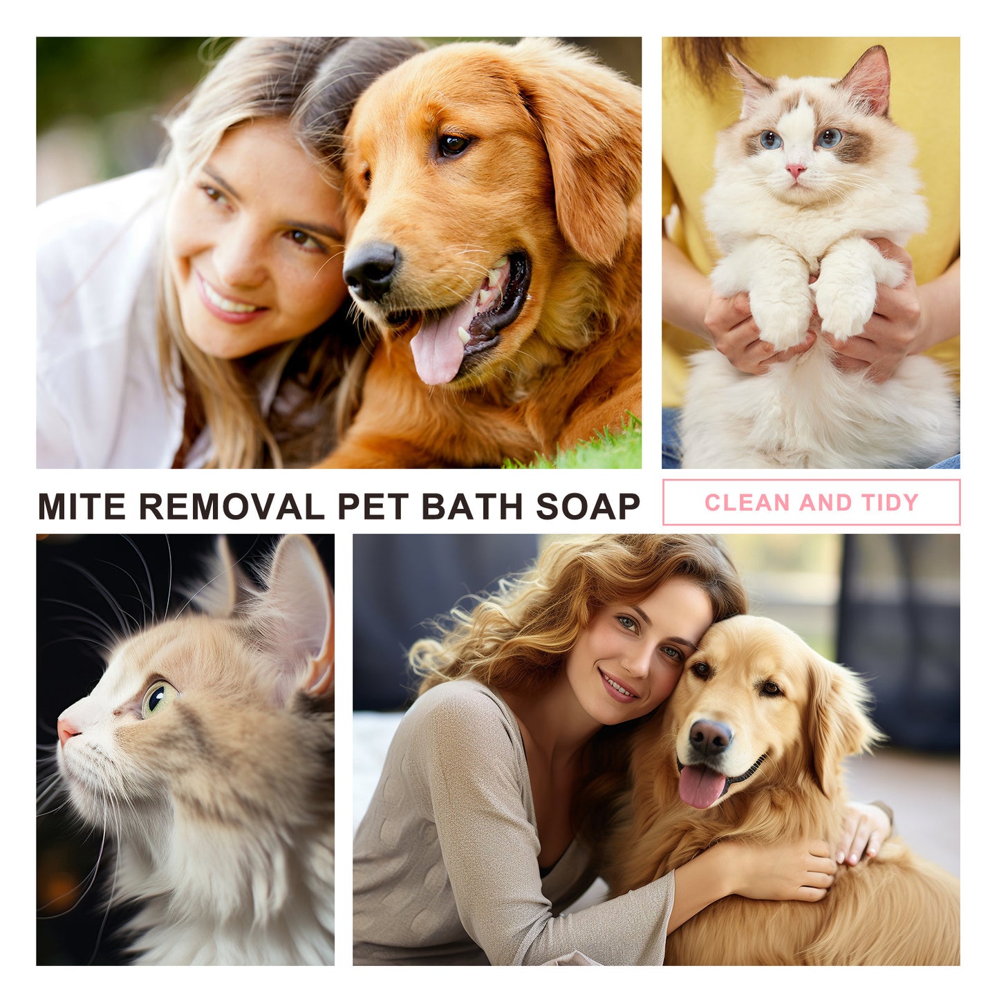 Pet Removal Soap Hair Smoothing Body Washing.