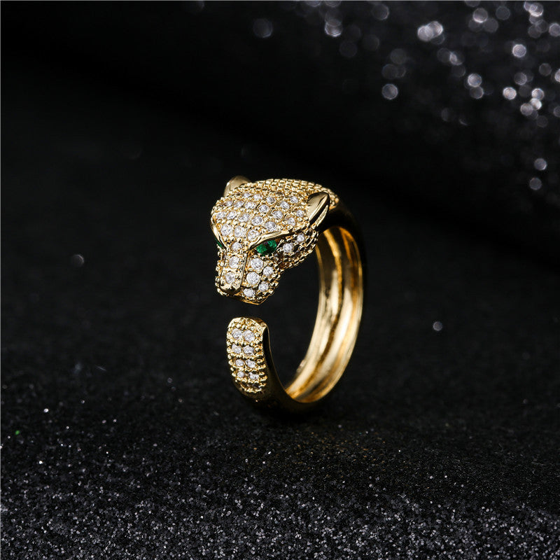 Original Gold leopard shape animal rings for men's woman wedding jewelry gold color finger rings classics Brand Jewelry